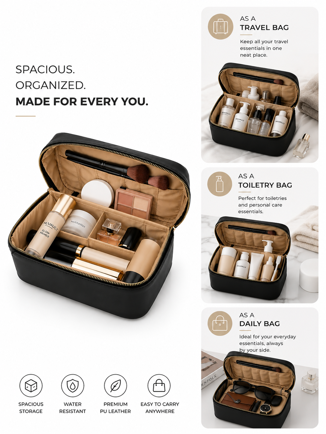 Nuvault Premium Cosmetic & Travel Organizer