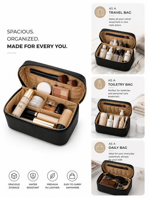 Nuvault Premium Cosmetic & Travel Organizer