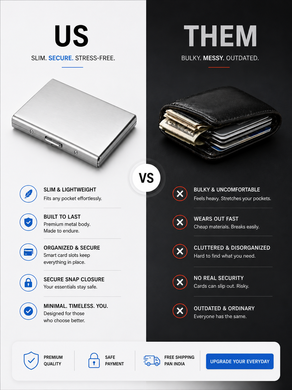 Classic RFID Metal Wallet