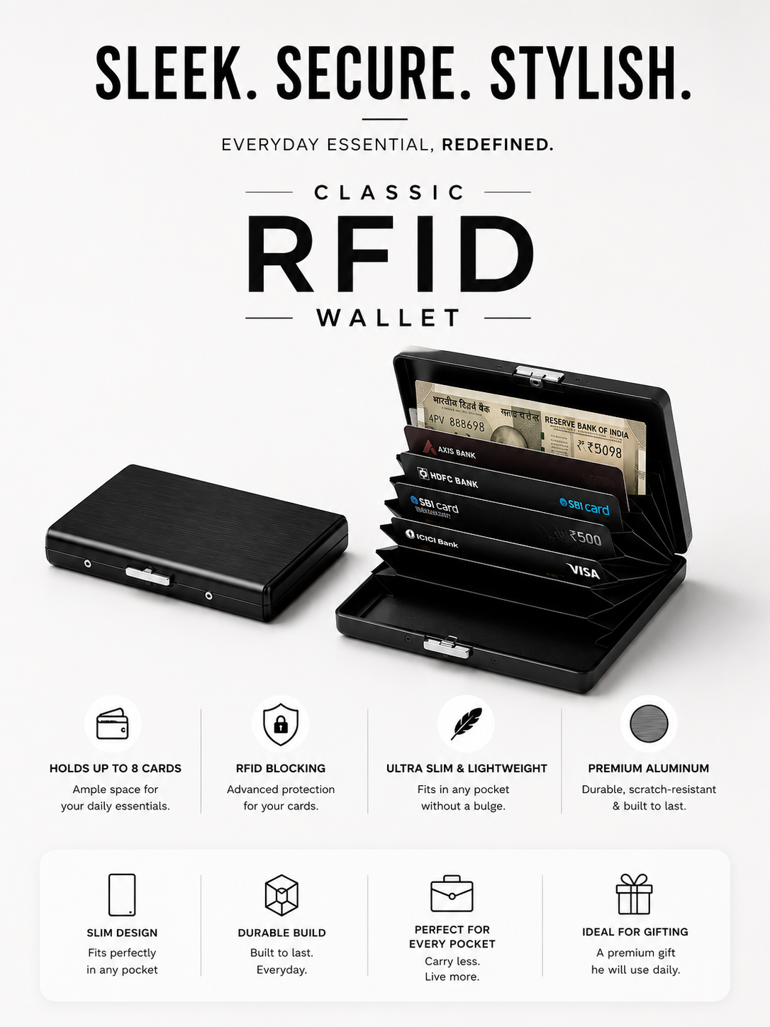 Classic RFID Metal Wallet