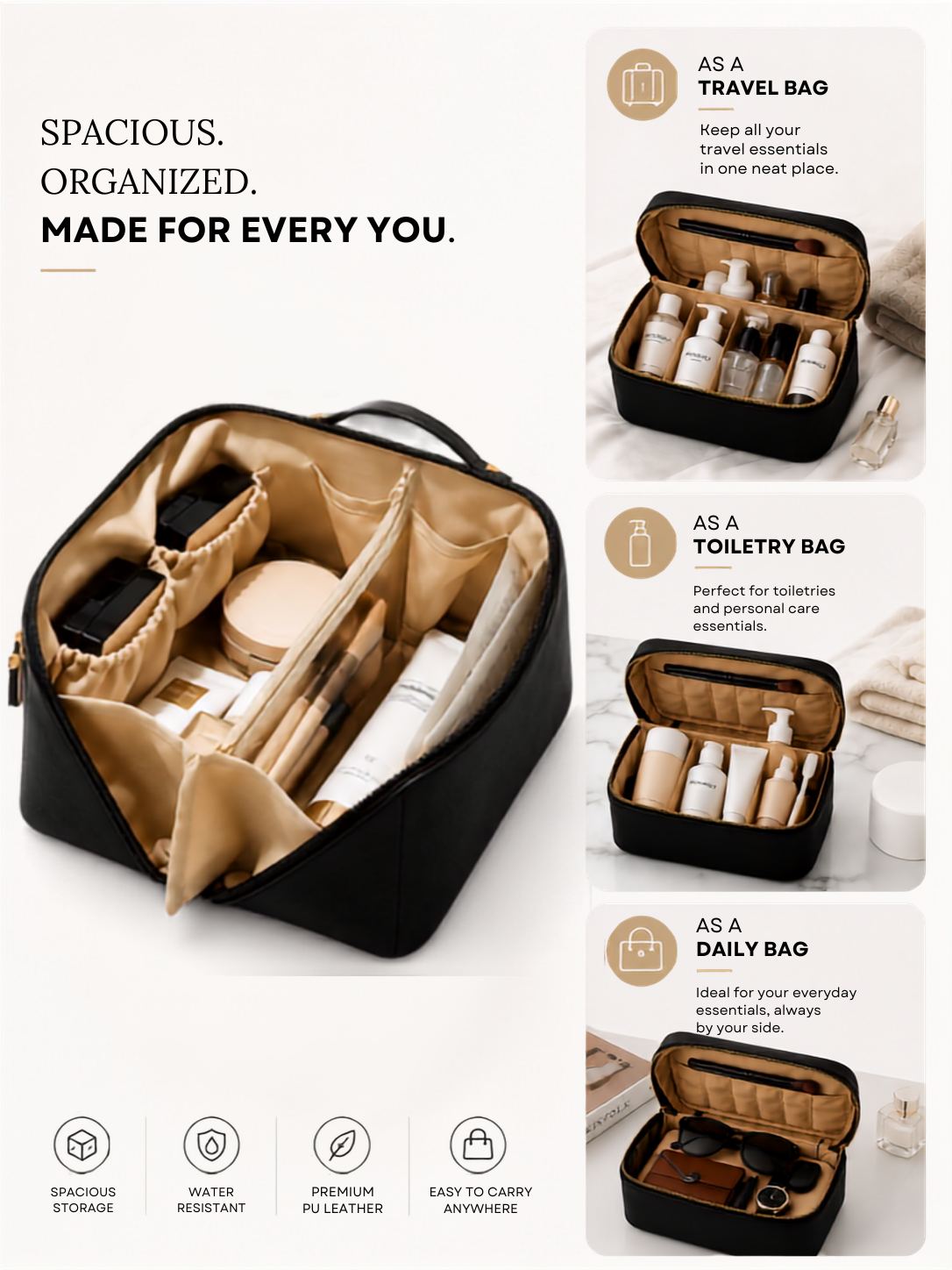 Nuvault Premium Cosmetic & Travel Organizer